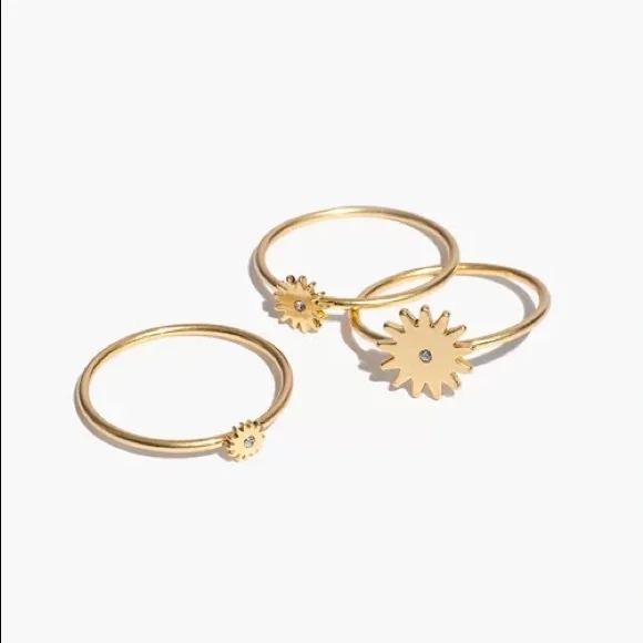 NWOT Madewell My Three Suns 🌞 Ring Set - Picture 8 of 11